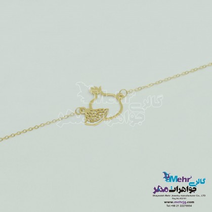 دستبند طلا - طرح انار و هندوانه-MB0971